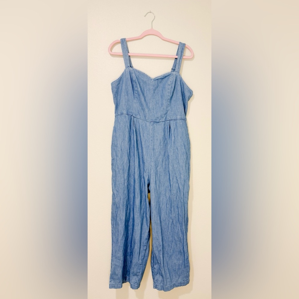 Old Navy Light Blue Denim Jumpsuit